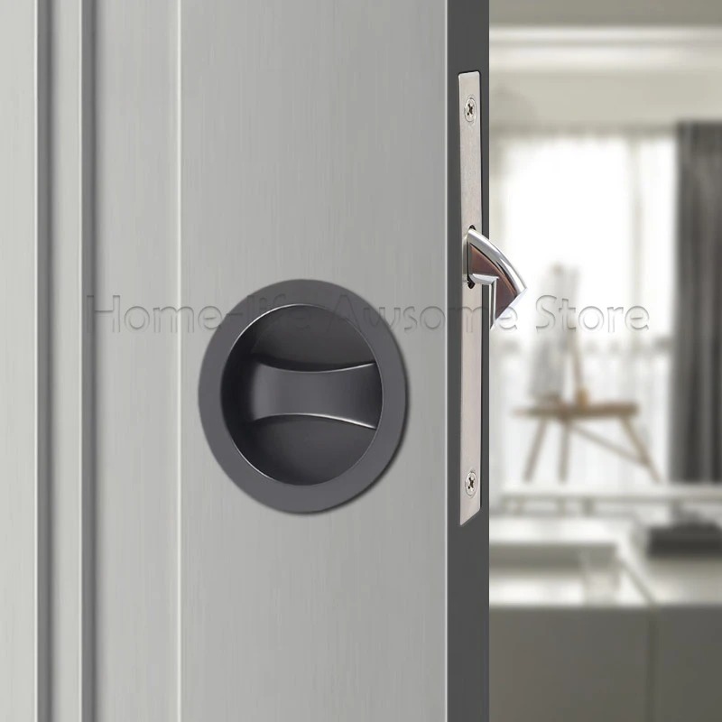Furniture Sliding Door Hardware - Sliding Door Lock Modern Invisible Zinc