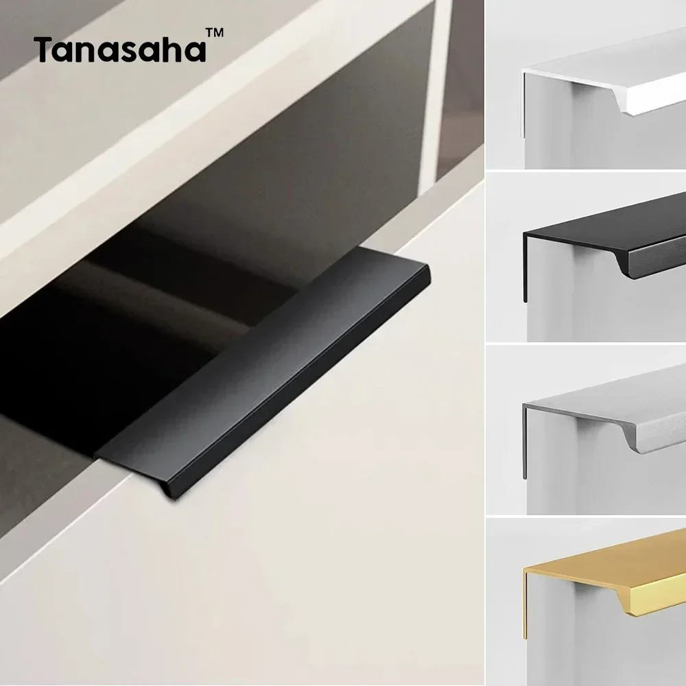 Drawer Pull Gold - Non-punch Furniture Handle Brushed Gold Silver