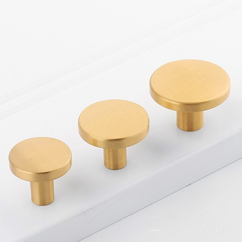 Round Brass Kitchen Cabinet Dr - Drawer Pull Gold recension och pris