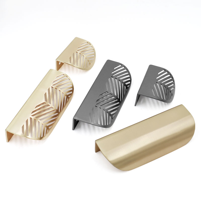 Leaf shaped Handle Gold Brushe - Drawer Pull Gold recension och pris