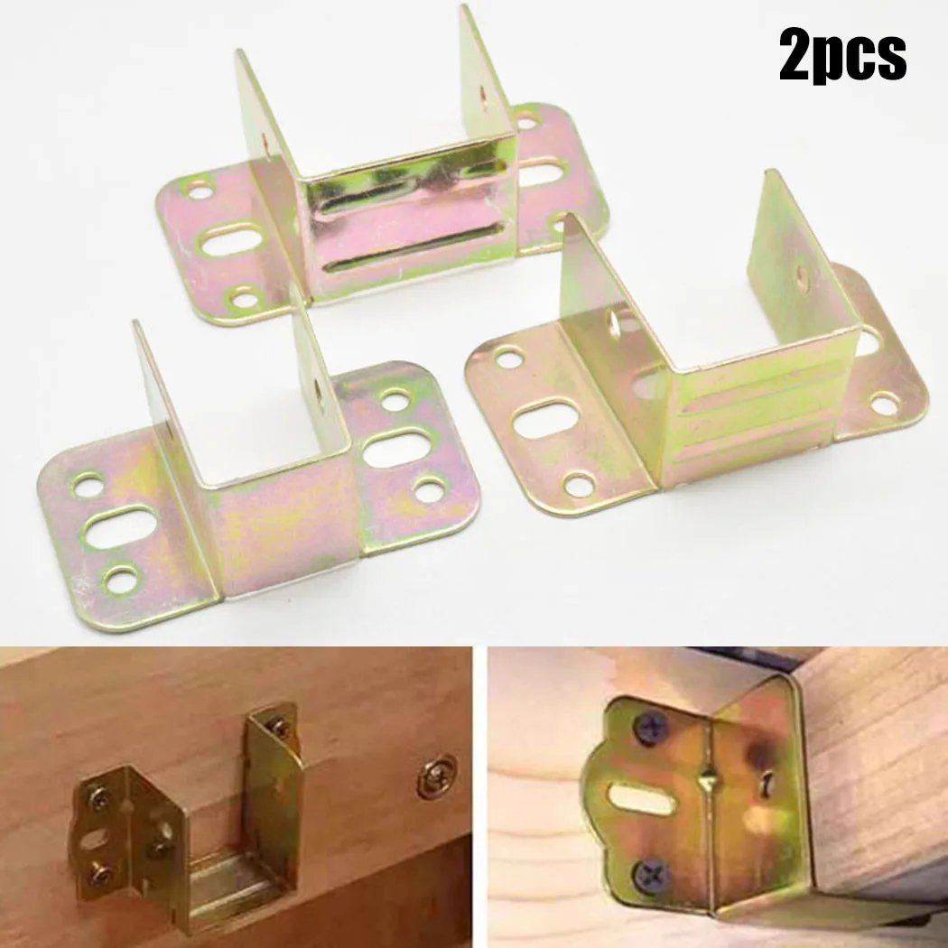 2pcs U Shaped Metal Bed Bracke - Furniture Rails Hardware recension och pris