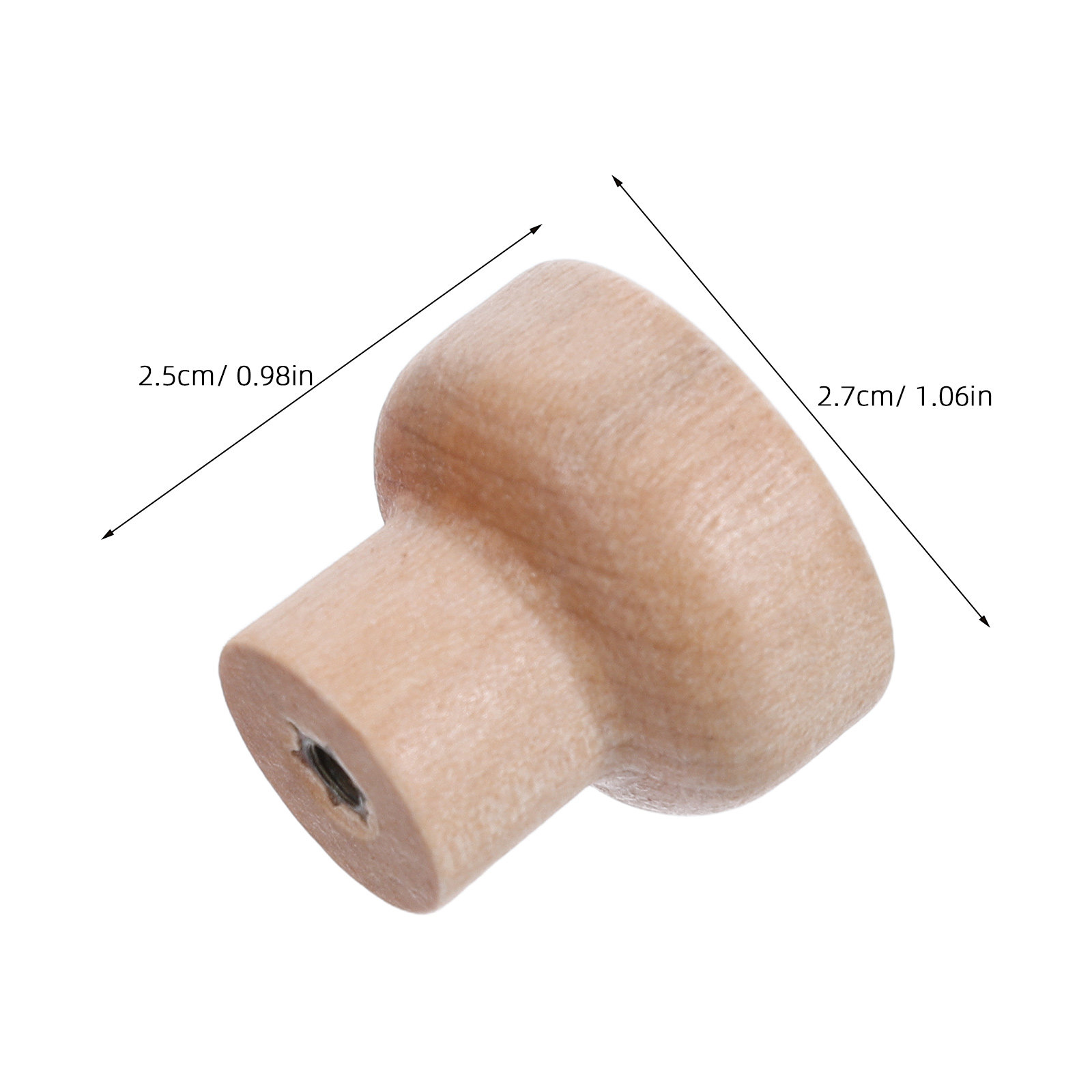 30Pcs Solid Beech Wood Drawer  - Cabinet Knob Round recension och pris