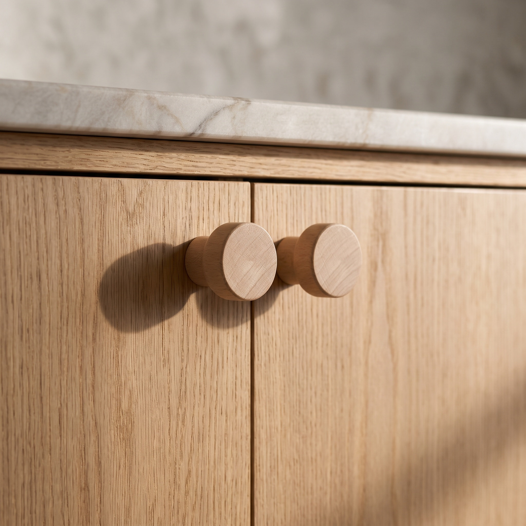 30Pcs Solid Beech Wood Drawer  - Cabinet Knob Round recension och pris