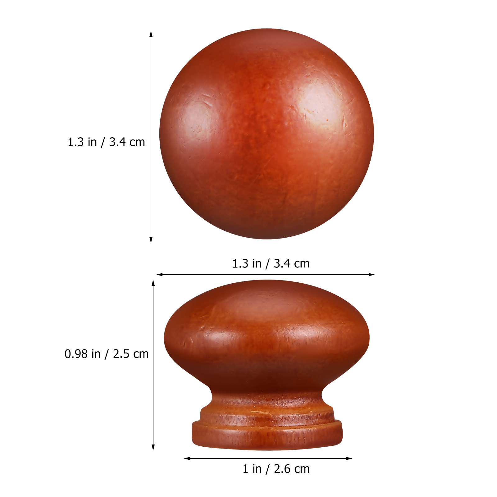 20Pcs Real Wood Knobs Wooden C - Cabinet Knob Round recension och pris