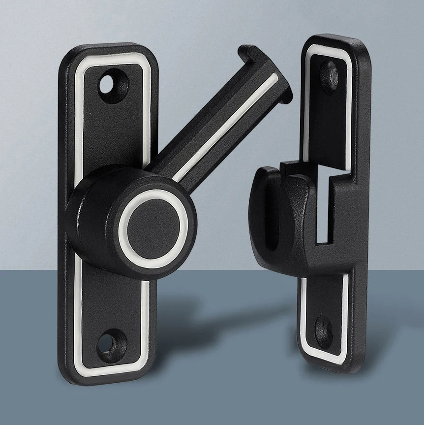 Black Luminous Barn Door Latch - Furniture Sliding Door Hardware recension och pris