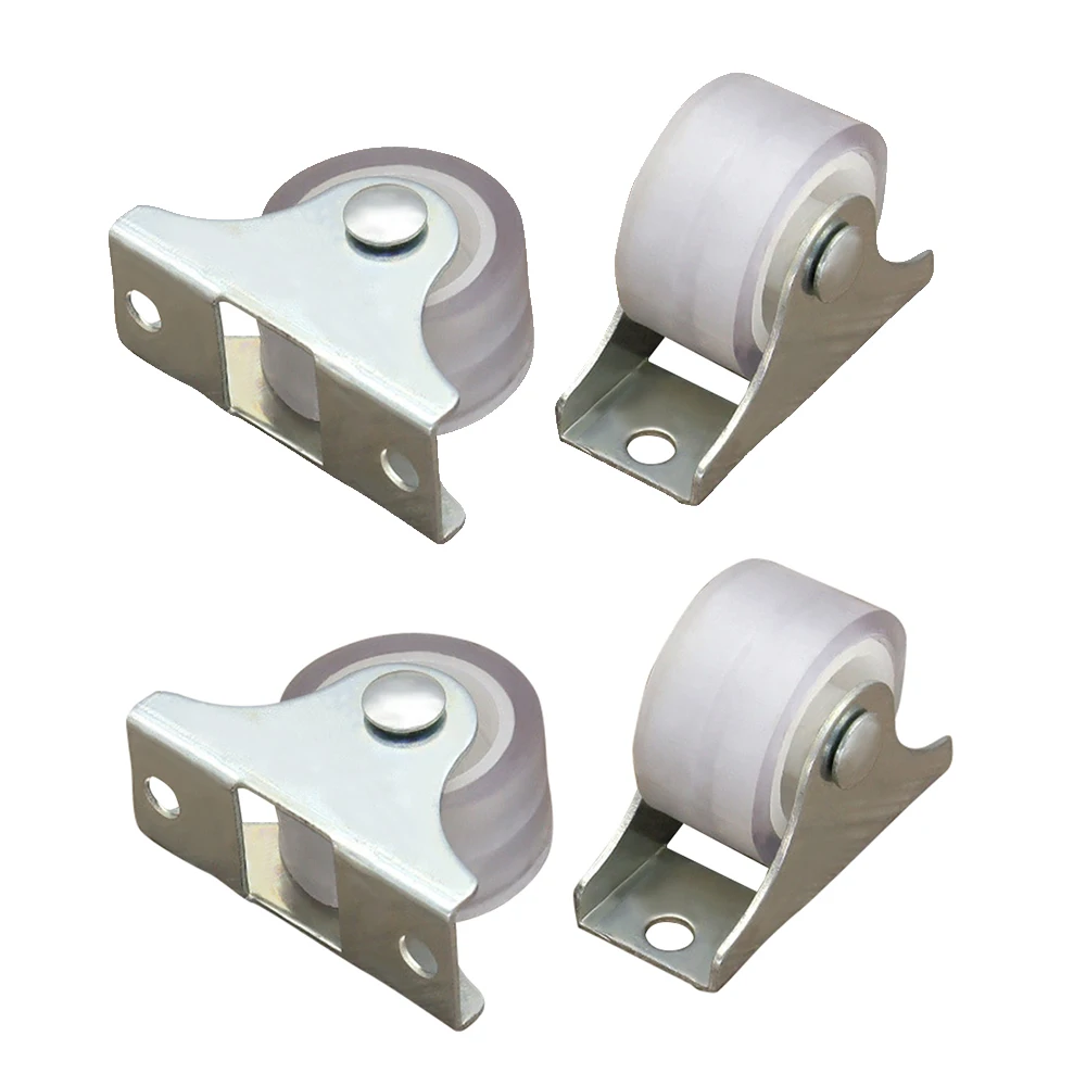 4Pcs White Rail Fixed Casters  - Furniture Rails Hardware recension och pris
