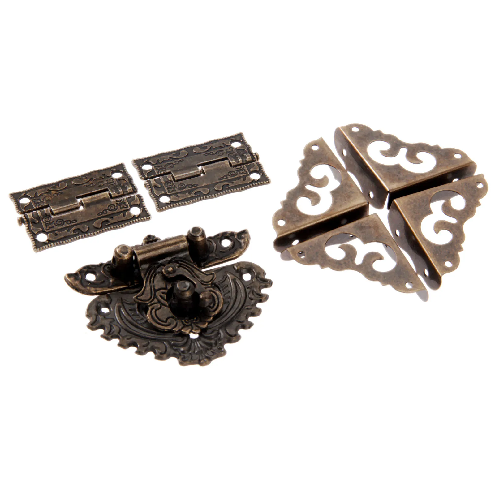 7pcs/set Antique Bronze Padloc - Furniture Hardware Decorative recension och pris