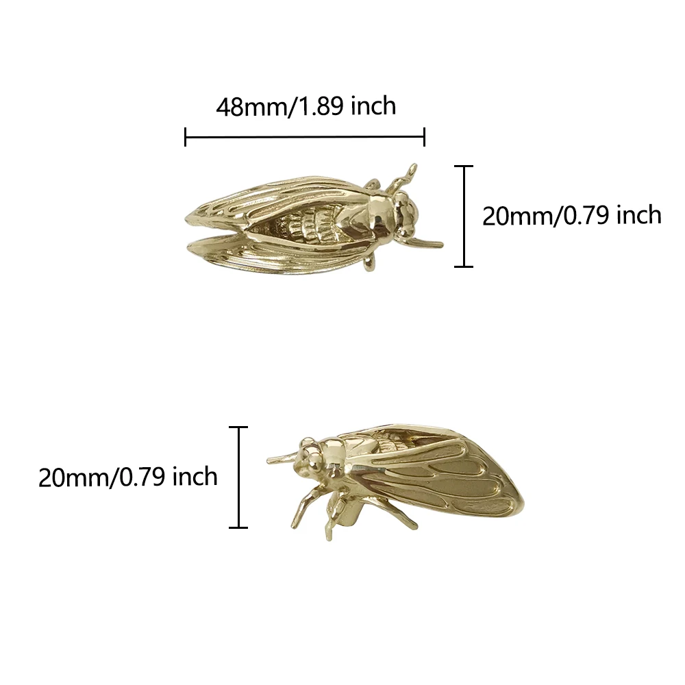 Brass Cicada Cabinet Door Knob - Unique Furniture Hardware Pulls recension och pris