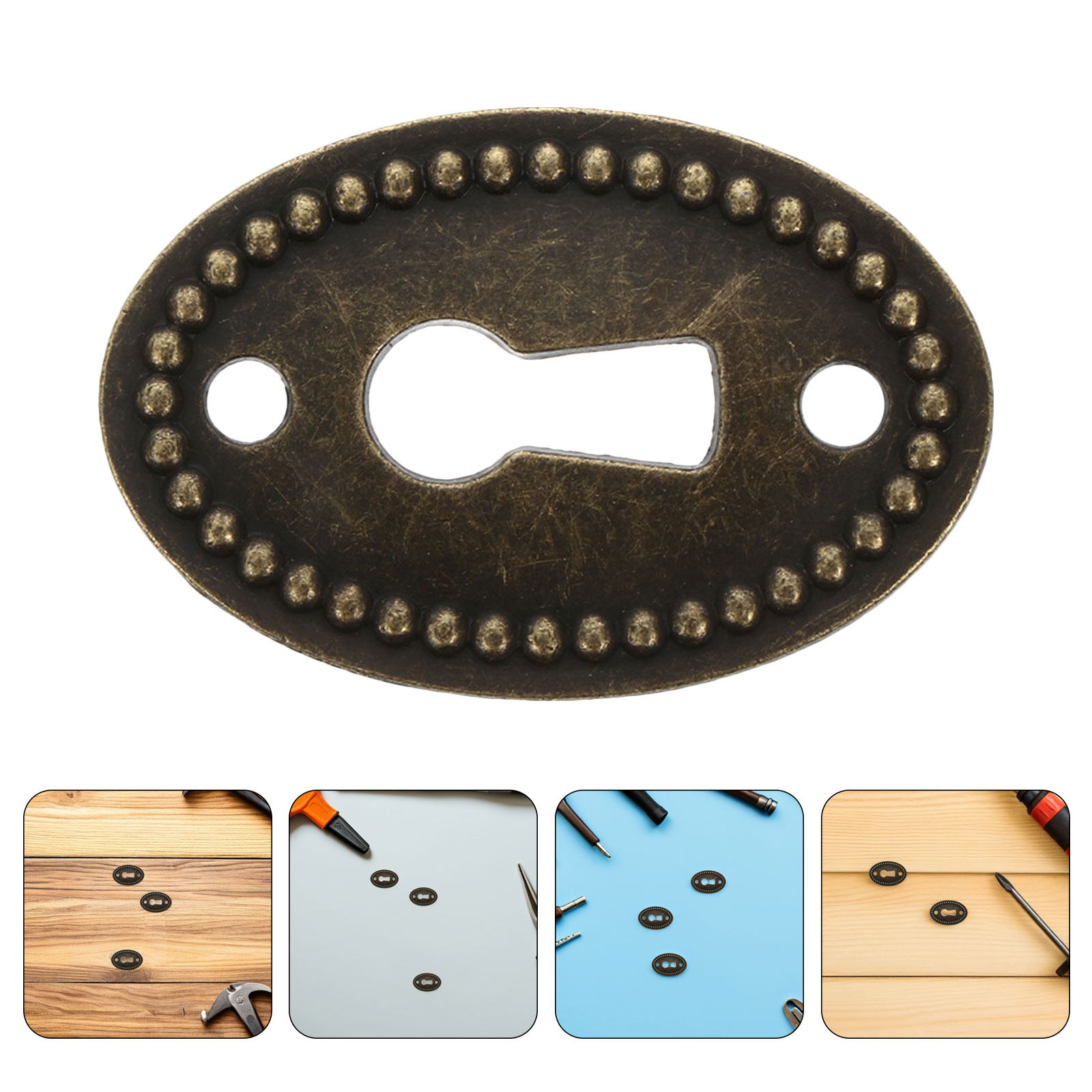 16Pcs Vintage Zinc Alloy Oval  - Furniture Hardware Decorative recension och pris