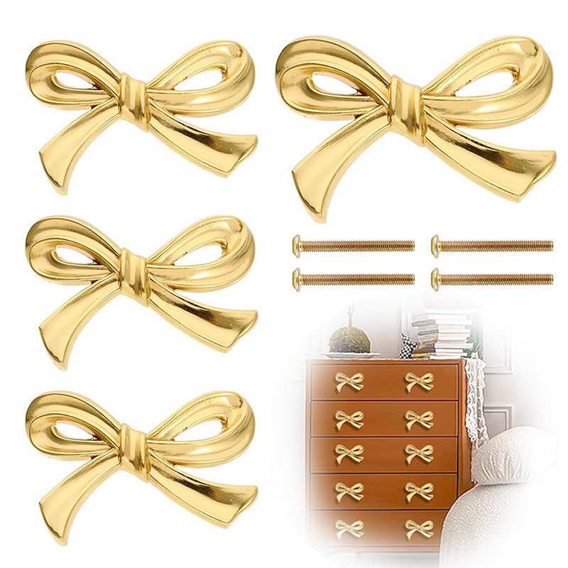2/4/8Pcs Bow Shape Drawer Knob - Drawer Pull Gold recension och pris