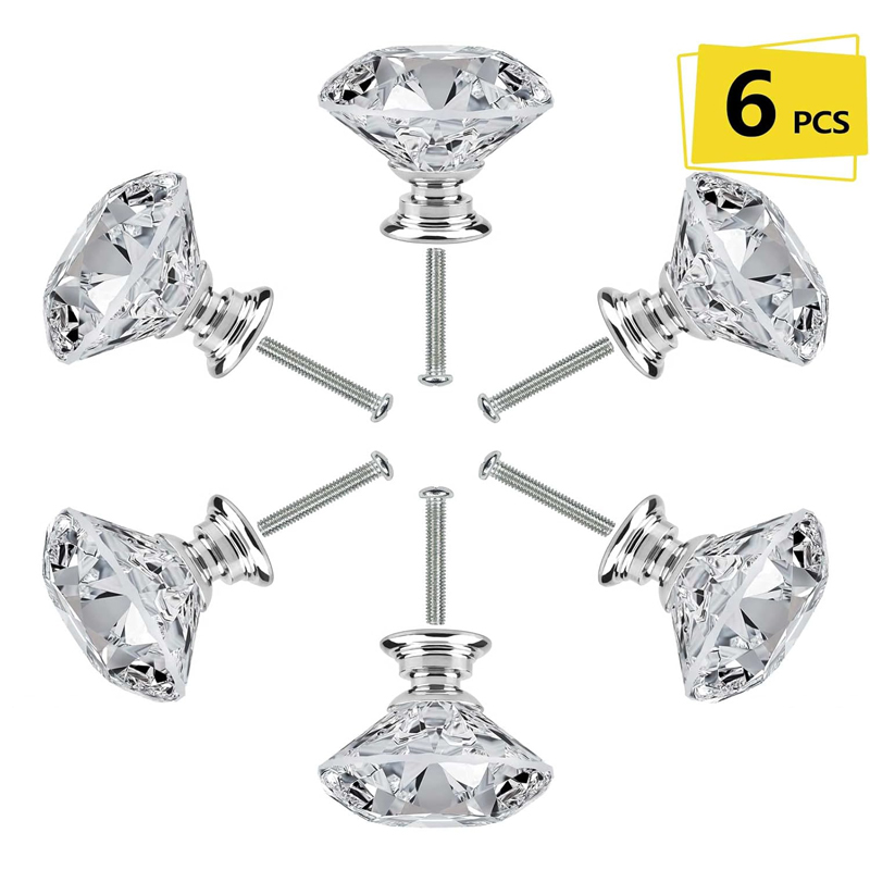 6Pcs Cabinet Knob with Screws  - Cabinet Knob Round recension och pris