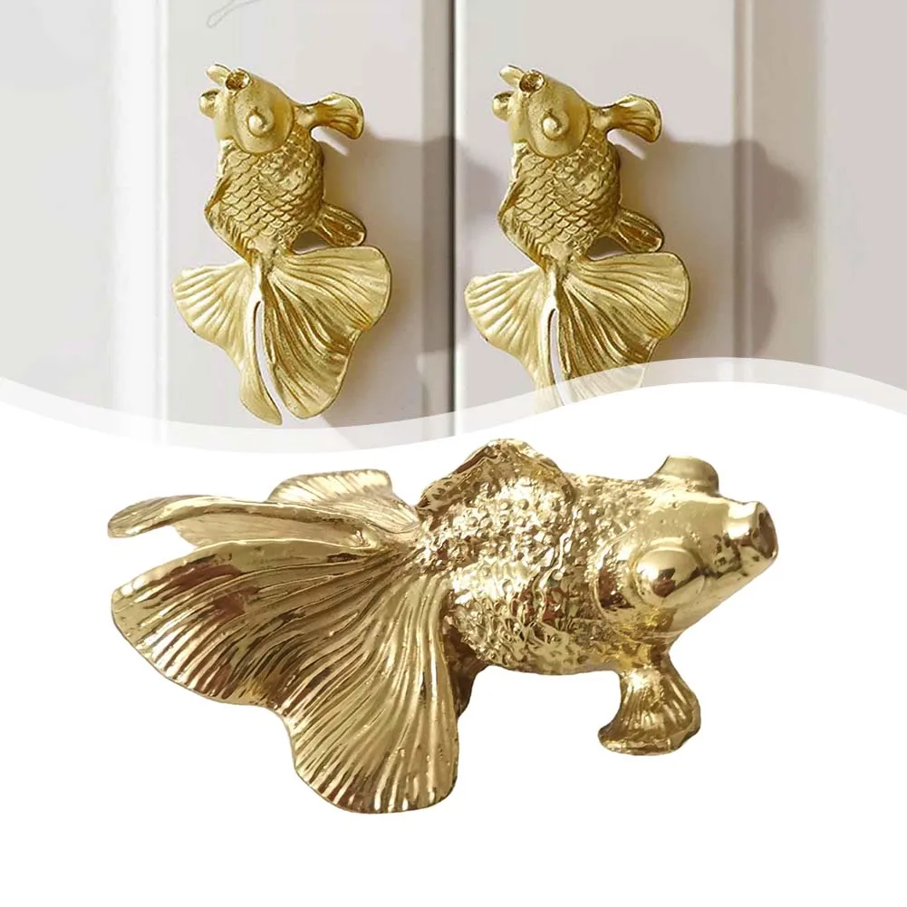1pc Goldfish Knob Solid Brass  - Unique Furniture Hardware Pulls recension och pris