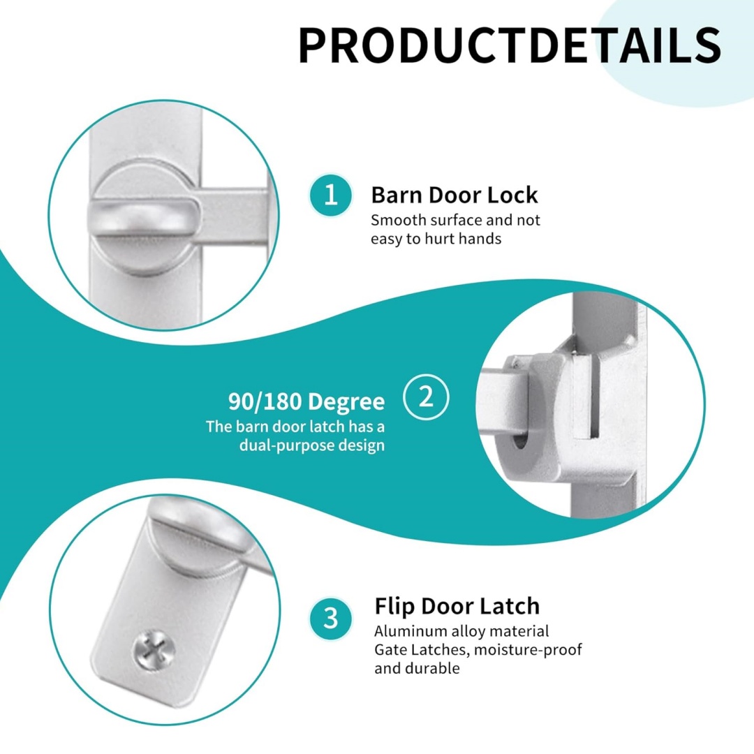 Sliding Barn Door Lock, 90/180 - Furniture Sliding Door Hardware recension och pris