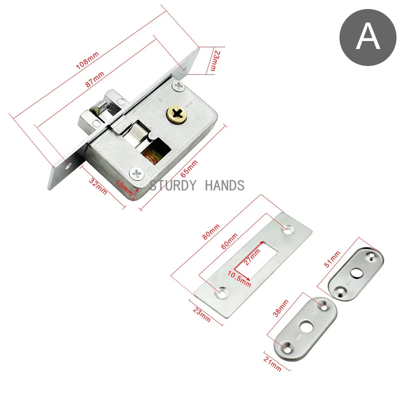 Alloy pin lock sliding door in - Furniture Sliding Door Hardware recension och pris